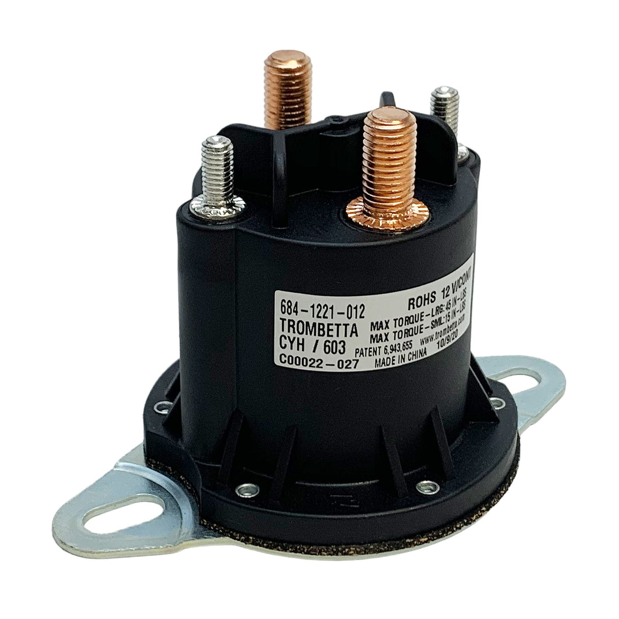 Trombetta OEM 684-1221-012 12VDC Powerseal DC Contactor, 150A