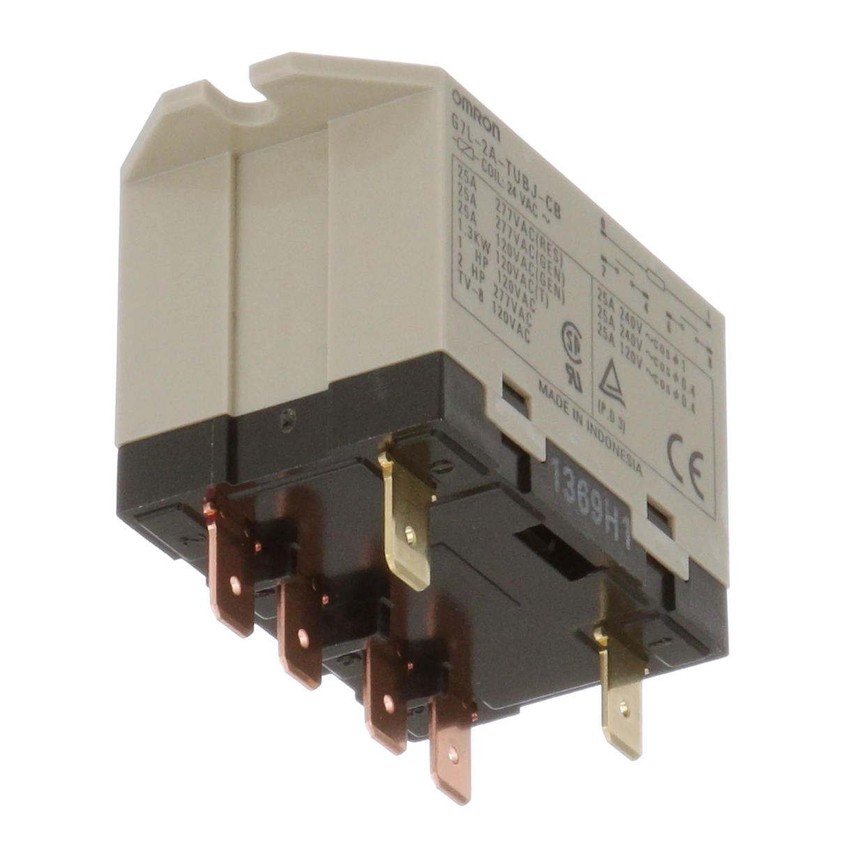 Omron G7L-2A-TUB-J-CB-AC24 General Purpose Well Pump Start Relay With Test Button