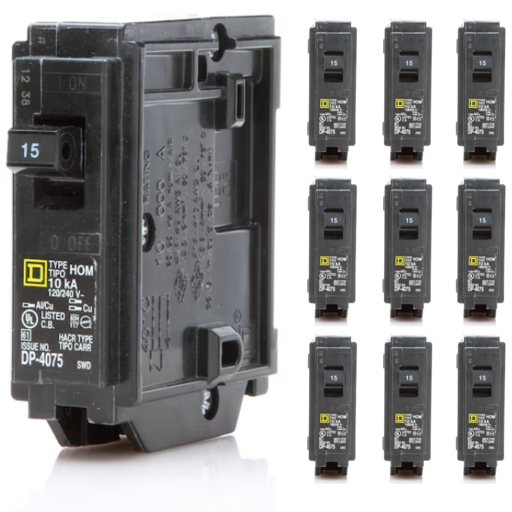 Square D Homeline 15 Amp Circuit Breaker - 1-Pole (HOM115)
