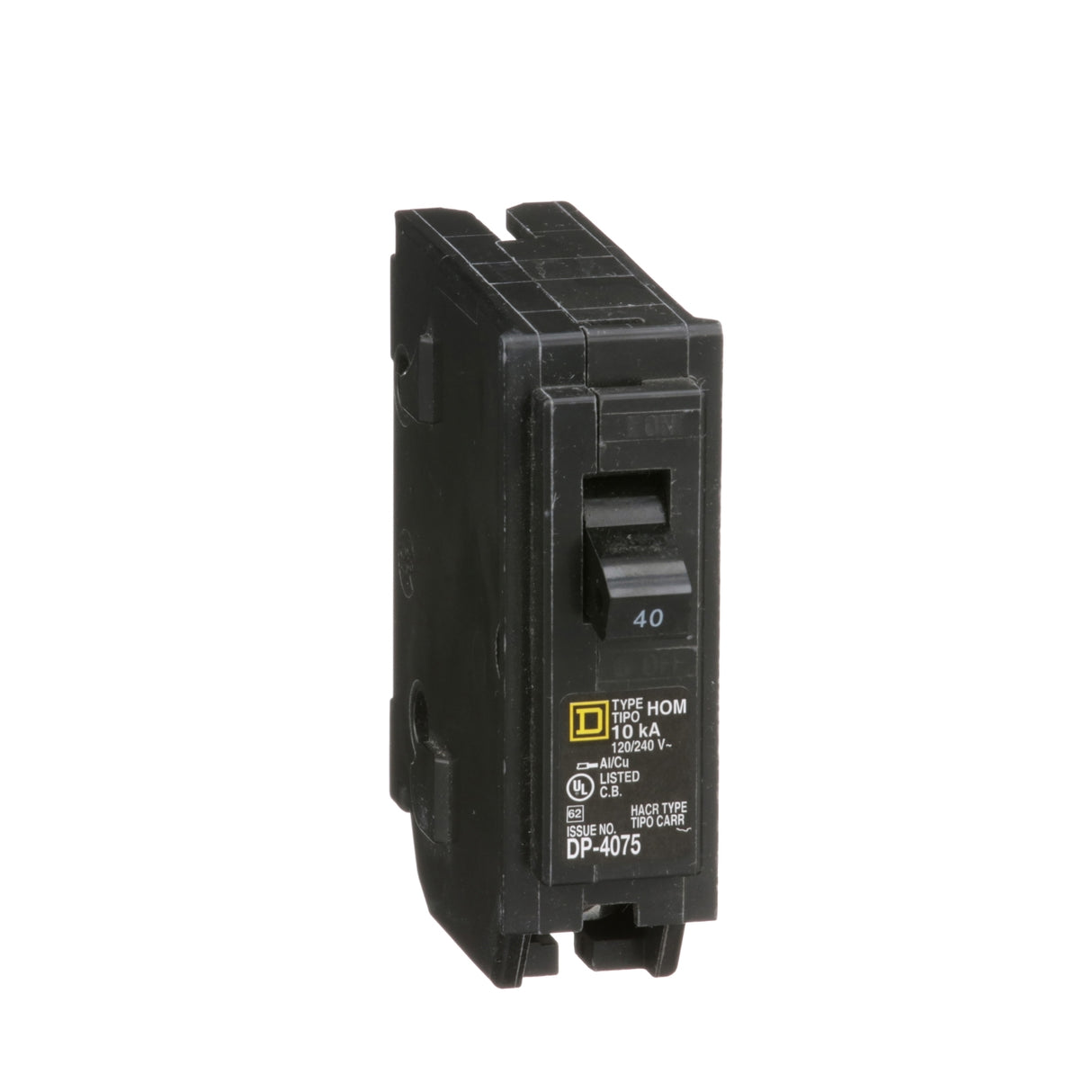 Square D HOM140 Homeline Single Pole Miniature Circuit Breaker (120V, 40A)