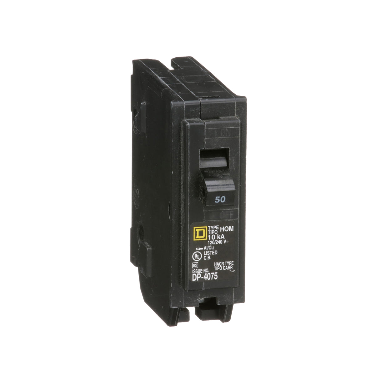 Square D HOM150 Homeline Single Pole Miniature Circuit Breaker (120V, 50A)
