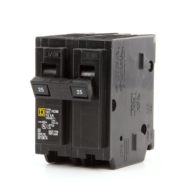Square D HOM225 - 25 Amp Circuit Breaker, Homeline, 2 Pole, Plug In 25A, 120/240VAC (Copy) (Copy)