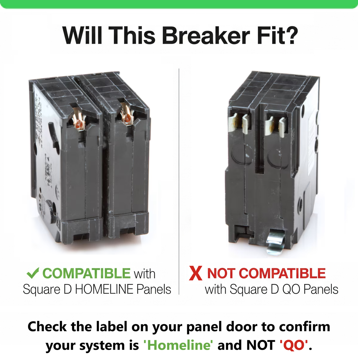 Square D Homeline 50 Amp Circuit Breaker - 2-Pole (HOM250)