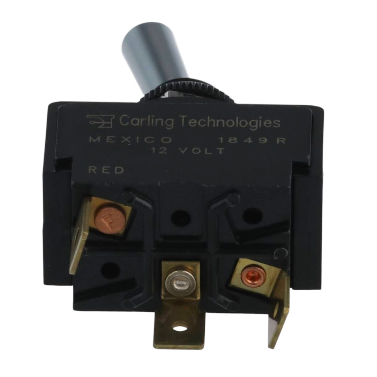 12V Waterproof Marine Toggle Rocker Switch Kit, Genuine OEM Carling Marine Grade SPST On-Off Maintained, Red Lighted 15A Heavy Duty 3-Pin Panel Sealed for Boat Dash & Automotive