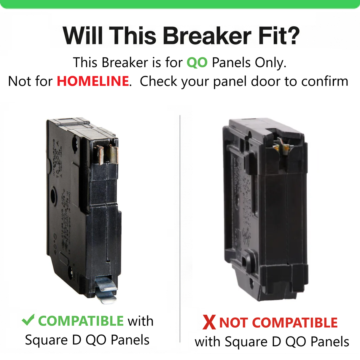 Square D QO 15 Amp Circuit Breaker - 1-Pole (QO115)