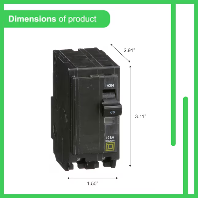 Square D QO 60 Amp Circuit Breaker - 2-Pole (QO260)