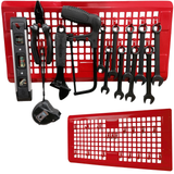 DURATOOL Magnetic Tool Holder for Side of Tool Chest, Garage Storage Tool Box Organizer Wall Mount, Cart Rack Includes 18 Hooks for Toolbox Organization for Hanging Tools and Accessories