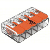 WAGO 221-415 - 221 Series 5 Conductor AWG 24 – 12 Transparent Body Connector w/Levers - 50 Pack