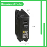Square D Homeline 15 Amp Circuit Breaker - 1-Pole (HOM115)