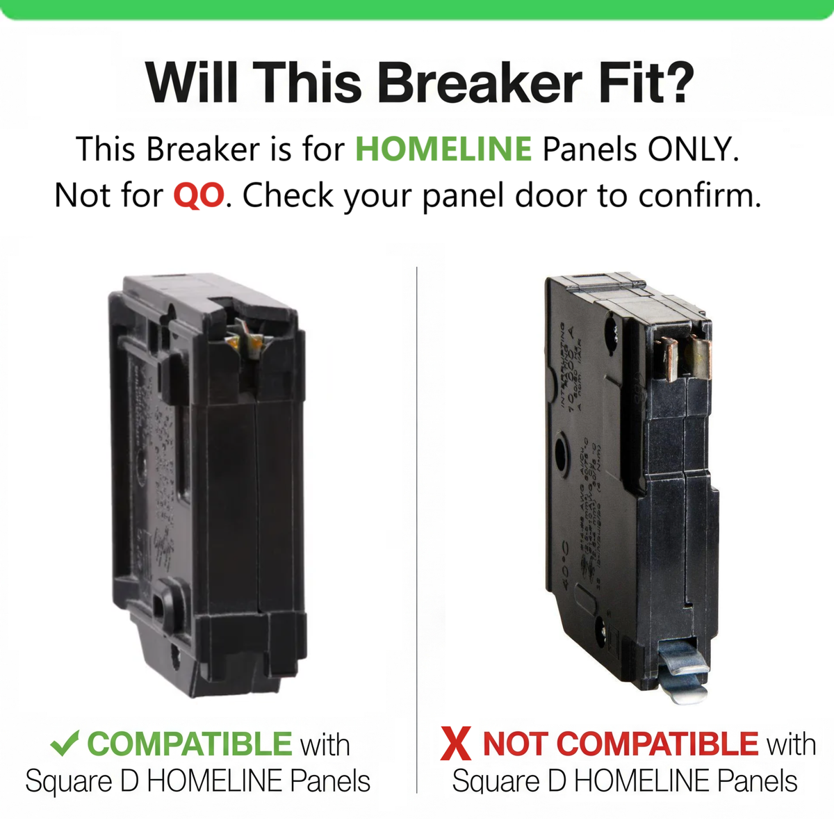 Hom120 Square D Homeline 20 Amp Circuit Breaker - 1-Pole (HOM120 ...