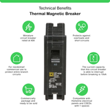 Square D Homeline 40 Amp Circuit Breaker - 1-Pole (HOM140)