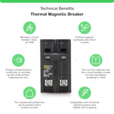 Square D Homeline 100 Amp Circuit Breaker - 2-Pole (HOM2100)
