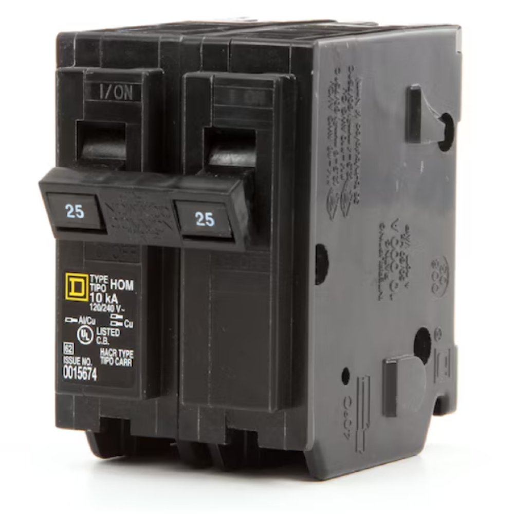 Square D Homeline 25 Amp Circuit Breaker - 2-Pole (HOM225)