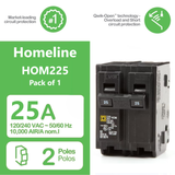 Square D Homeline 25 Amp Circuit Breaker - 2-Pole (HOM225)