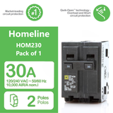 Square D Homeline 30 Amp Circuit Breaker - 2-Pole (HOM230)