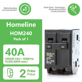 Square D Homeline 40 Amp Circuit Breaker - 2-Pole (HOM240)