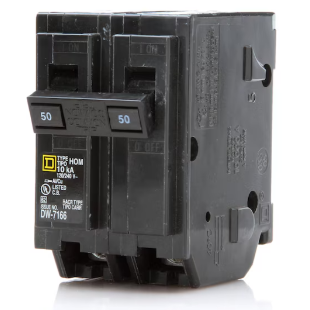 Square D Homeline 50 Amp Circuit Breaker - 2-Pole (HOM250)