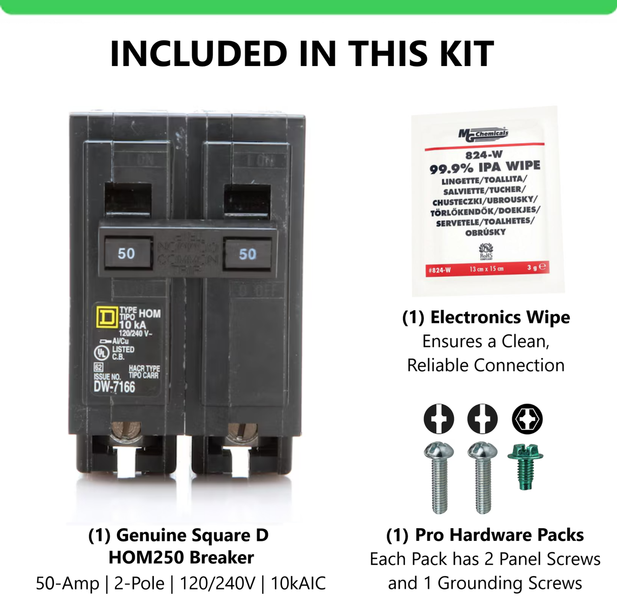 Square D Homeline 50 Amp Circuit Breaker - 2-Pole (HOM250)