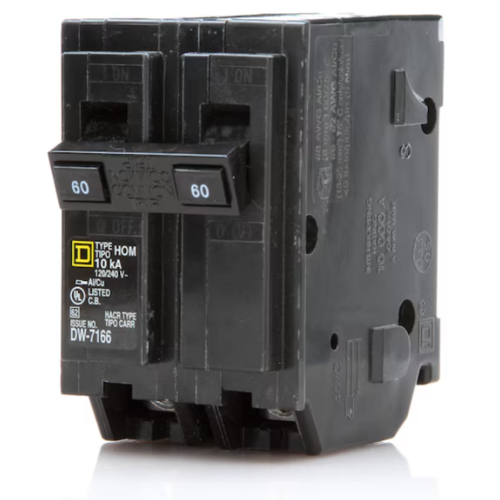 Square D Homeline 60 Amp Circuit Breaker - 2-Pole (HOM260)