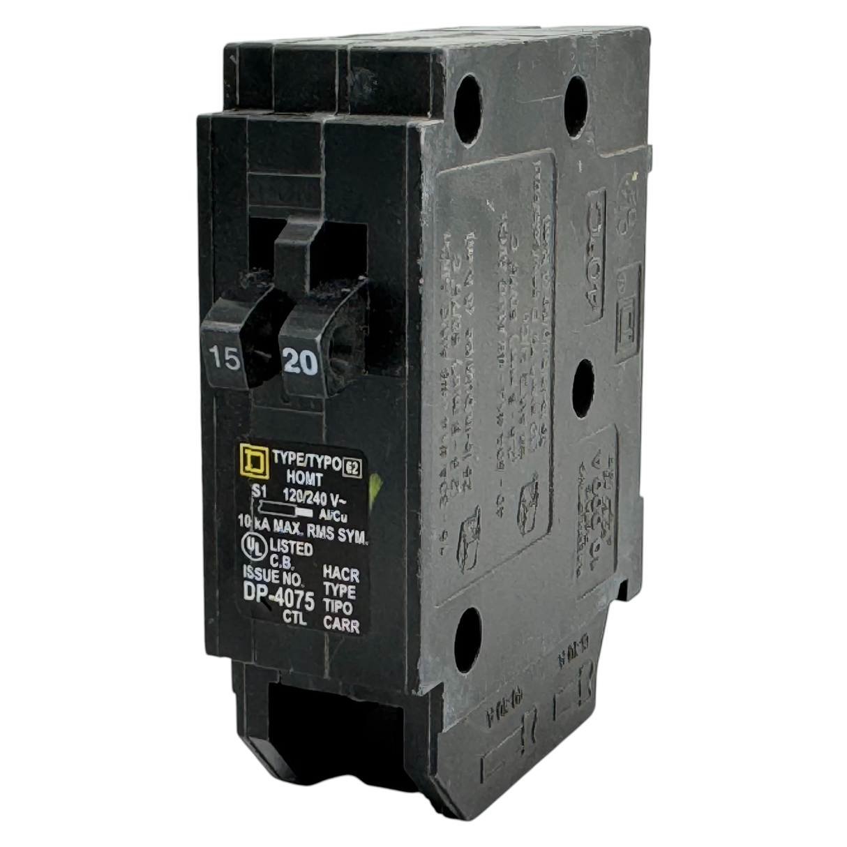 Square D Homeline Tandem 15/20 Amp Circuit Breaker - 1-Pole (HOMT1520)