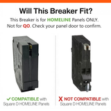 Square D Homeline Tandem 15/20 Amp Circuit Breaker - 1-Pole (HOMT1520)