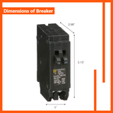 Square D Homeline Tandem 15/20 Amp Circuit Breaker - 1-Pole (HOMT1520)