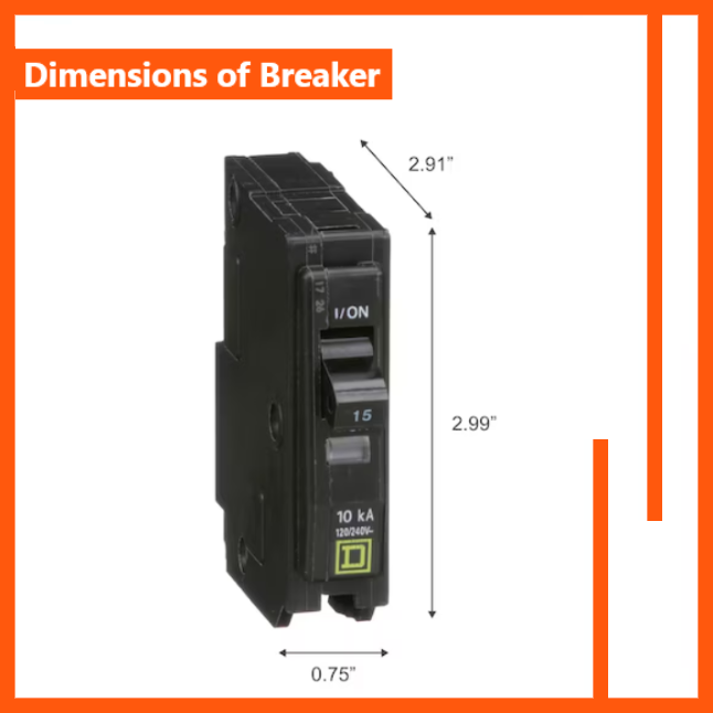 Square D QO 15 Amp Circuit Breaker - 1-Pole (QO115)
