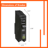Square D QO 15 Amp Circuit Breaker - 1-Pole (QO115)