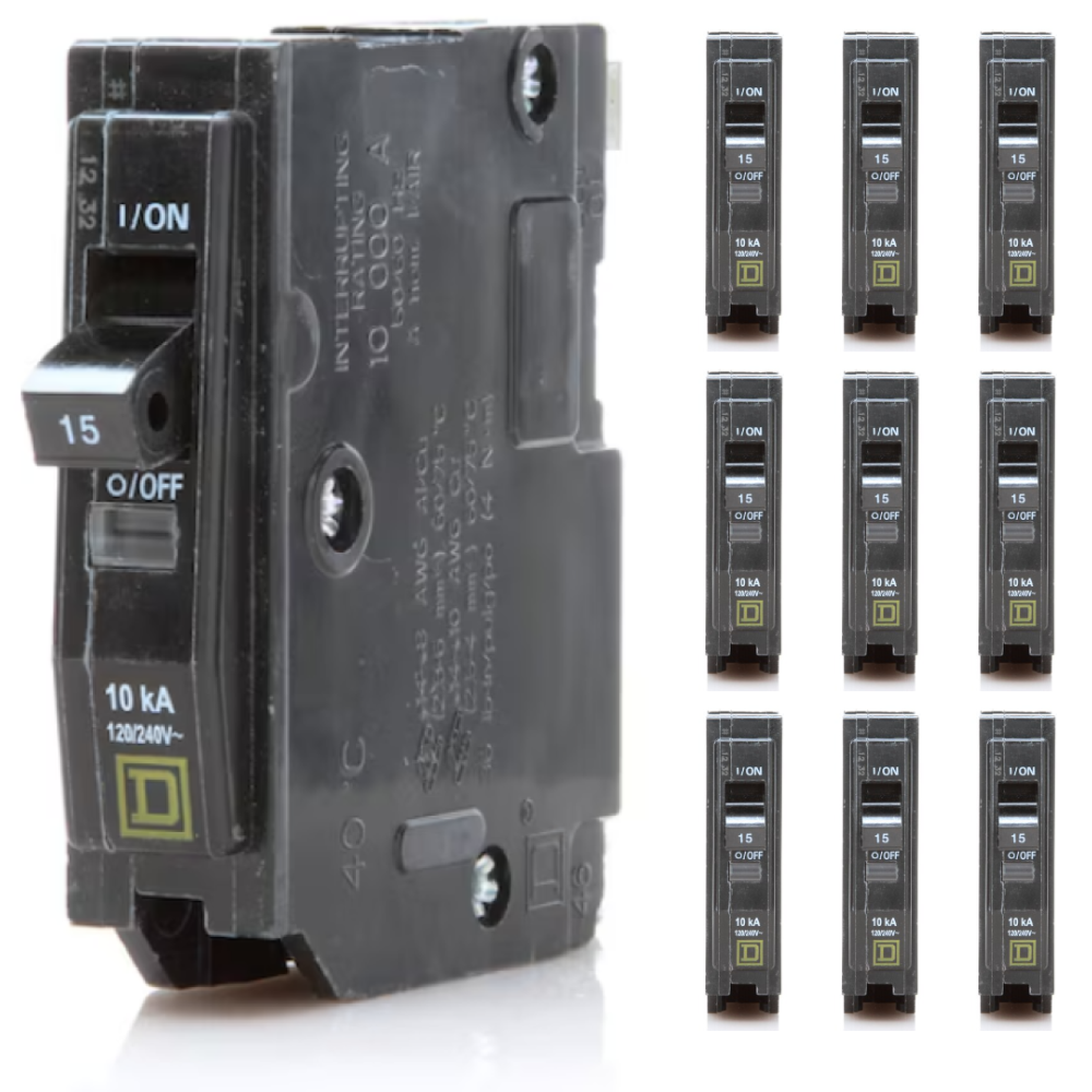 Square D QO 15 Amp Circuit Breaker - 1-Pole (QO115)
