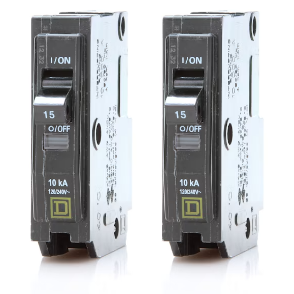Square D QO 15 Amp Circuit Breaker - 1-Pole (QO115)