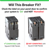 Square D QO 15 Amp Circuit Breaker - 2-Pole (QO215)