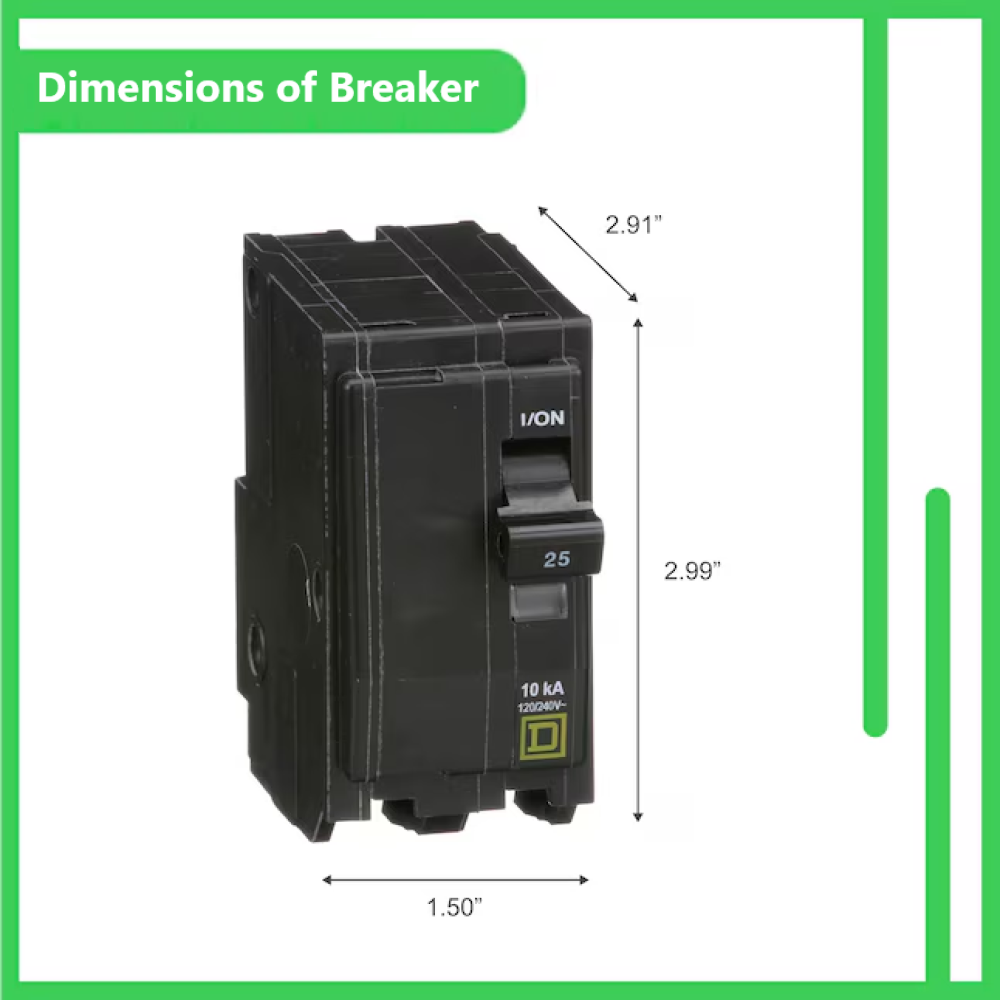 Square D QO 25 Amp Circuit Breaker - 2-Pole (QO225)