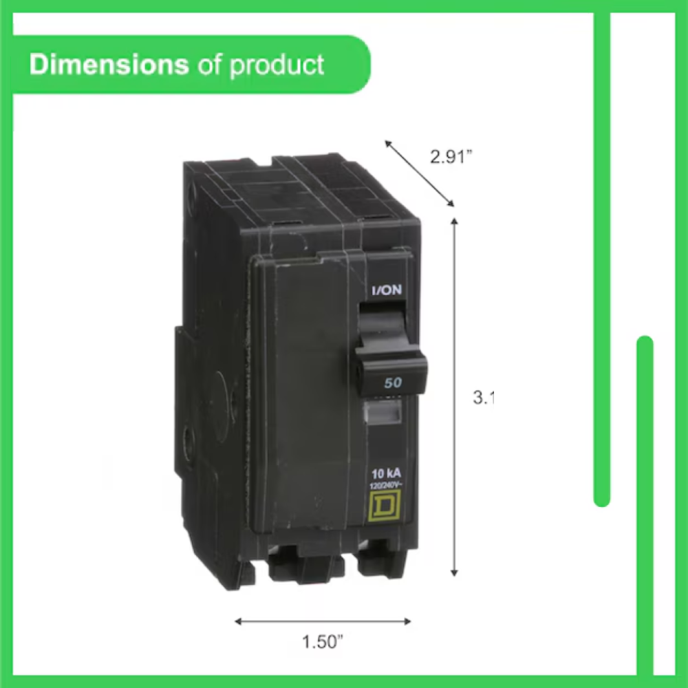 Square D QO 60 Amp Circuit Breaker - 2-Pole (QO260)