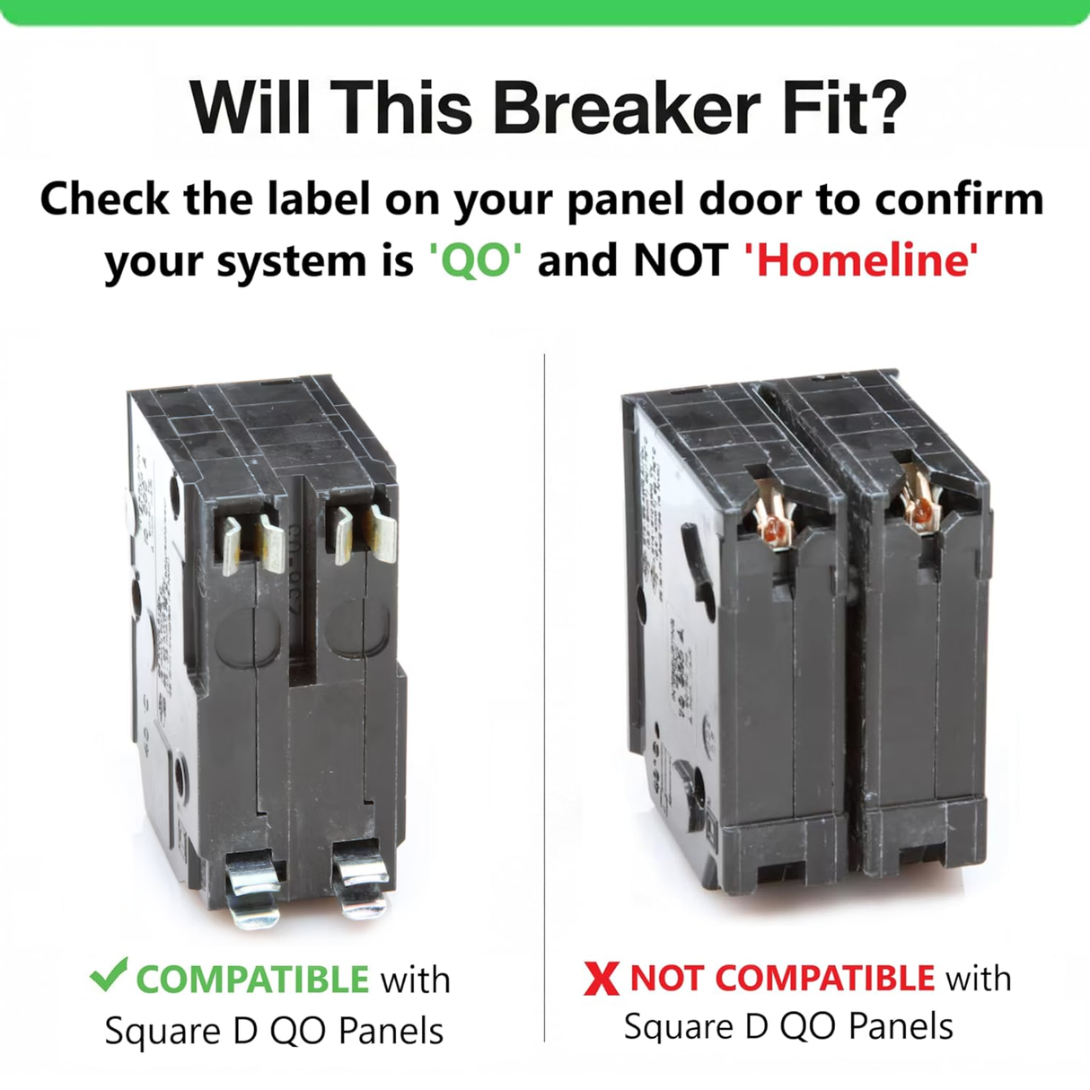 Square D QO 60 Amp Circuit Breaker - 2-Pole (QO260)