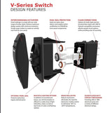 Carling Technologies VLD1S00B-AZC00-000 Rocker Switches DP (ON) Off(ON) 20A 12V Sealed Non-il