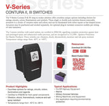 Carling Technologies VLD1S00B-AZC00-000 Rocker Switches DP (ON) Off(ON) 20A 12V Sealed Non-il