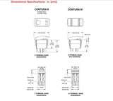 Carling Technologies VLD1S00B-AZC00-000 Rocker Switches DP (ON) Off(ON) 20A 12V Sealed Non-il
