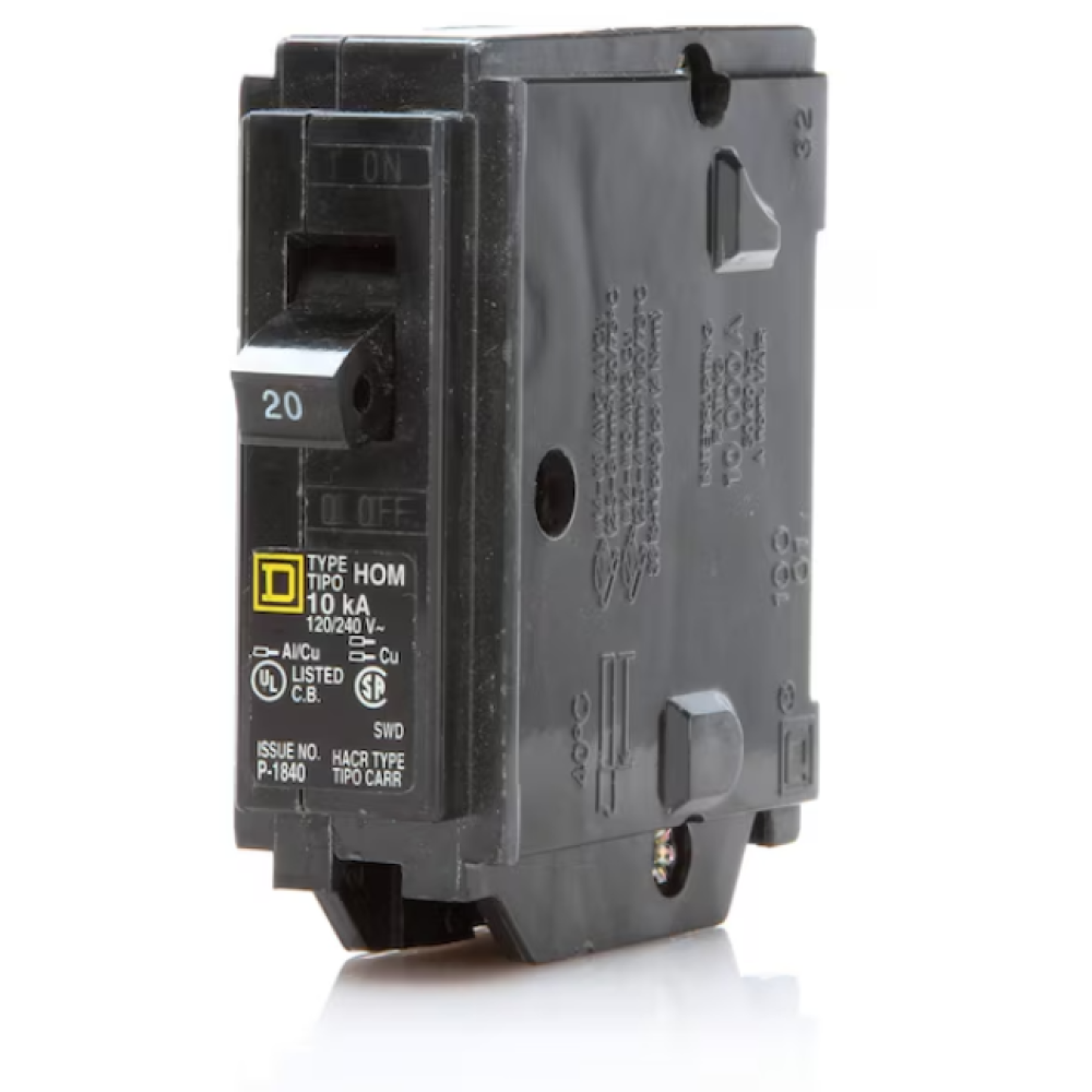 Square D Homeline 20 Amp Circuit Breaker - 1-Pole (HOM120)