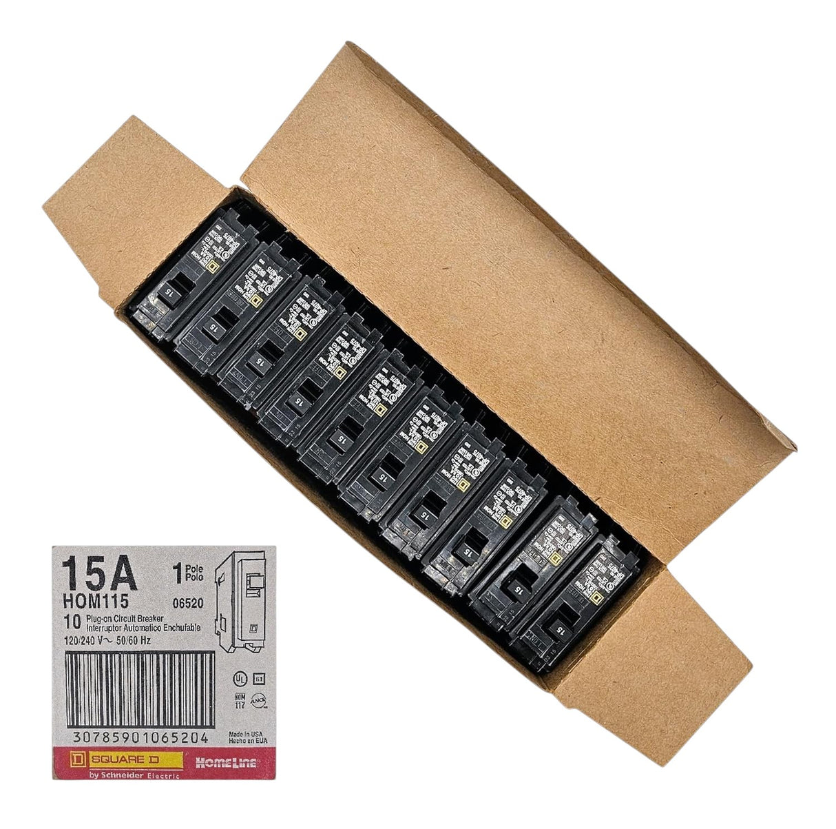 Square D Homeline 15 Amp Circuit Breaker - 1-Pole (HOM115)